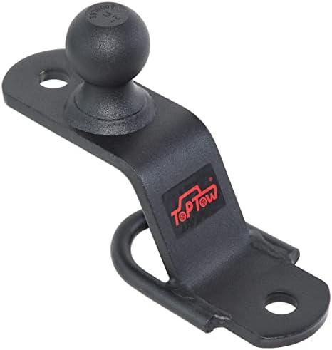 TOPTOW 64008 ATV/UTV 3-Way Hitch Adapter with 2 inch Ball, Bolt-on ATV Hitch Attachments
