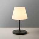 Outdoor Battery Operated Table Lamp Waterproof, 4000mAh Cordless Table Lamp Rechargeable, Touch Dimmable Desk Lamp, LED Night Light for Patio Camping Restaurant Home, H9.6in, Dark Grey