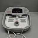 HOSPAN Collapsible Foot Spa with Heat, Bubble, Red Light, and Temperature Control, Foot Bath Massager with 8 Shiatsu Massage Rollers, Pedicure Foot Spa for Relaxation and Stress Relief (Gray)