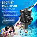 sixcow Replacement for Hayward SP0714T VariFlo XL Top Mount Multiport Valve Part for Above-Ground Pro- or VL Series Sand Filter, 1.5 Inch Plumbing, 7-Position Control Valve