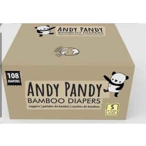 Andy Pandy Disposable Diapers Newborn, White, 8-16 lbs, 108 Count