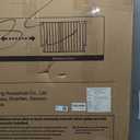Cumbor 29.243" Baby Gate for Stairs, Wall-Mounted (Drill Required), Expandable No Bottom Bar Dog Gate, Auto Close Extra Wide Walk Thru, Pet & Toddler Proof Gate, Top & Bottom of Stairways (White)