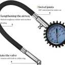 HZEL Car Tire Pressure Gauge (0-100 PSI), Vehicle Air Pressure Gauge Accurate with Large Dial, Automotive Exterior Tyre Stress Gauging Accessories, Universal for Motorcycle Sedan Truck (Silver)