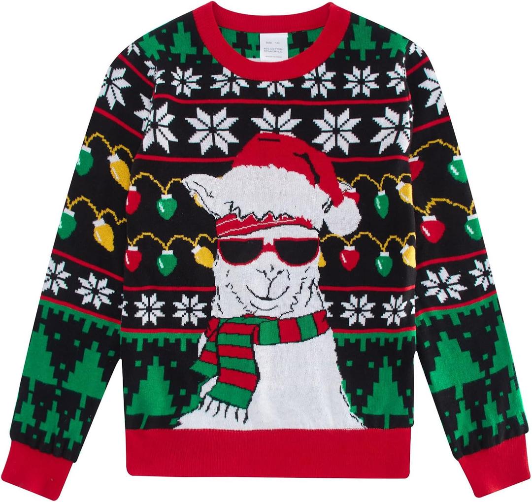 BFUSTYLE Kids Ugly Christmas Sweater Girls Boys Xmas Knit Pullover Sweatshirts (7-8 Years)
