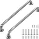 Grab Bars for Shower, 2 Pack 24-Inch Anti Slip Shower Handles for Elderly, Safety Shower Grab Bar, Stainless Steel Handicap Grab Bars for Bathroom,Toilet (Brushed Nickel, 1" Diameter)