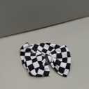Fancheer Baby Girls Racing Checkered Flag Bow Headband Infant Toddler Birthday Party Hair Accessories