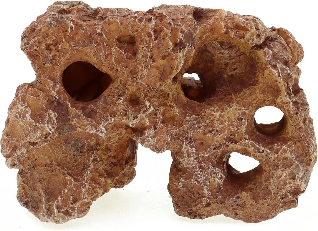 ALEGI Large Aquarium Decorations Hideouts, Resin Aquarium Rock Mountain Hideaway Caves,Artificial Sea Coral Fish Tank Decoration