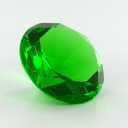 Green Emerald Diamond Ring Shaped Glass Paperweight