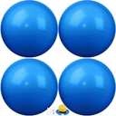 Leyndo 4 Pcs 26 Inch Yoga Exercise Ball Pilates Pregnancy Birthing Fitness Ball with Quick Pump Anti Burst for Improved Posture, Balance, Yoga, Pilates, Training(Blue)