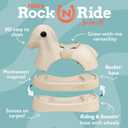 Nuby Rock 'N Ride Rocking Horse for Kids - Ride, Rock & Scoot Toy for Indoor & Outdoor Play - Balance & Coordination Development Toy - Ages 12+ Months - Beige Horse