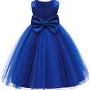 Jup'Elle Baby Girl Dresses Pageant Party Wedding Flower Girl Dress (7 Years, Camille Blue)