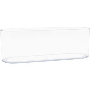 Royal Imports Flower Vase Acrylic Oval - Decorative Centerpiece for Home or Wedding - Non Breakable Plastic, 4" X12 Short Rounded - Clear