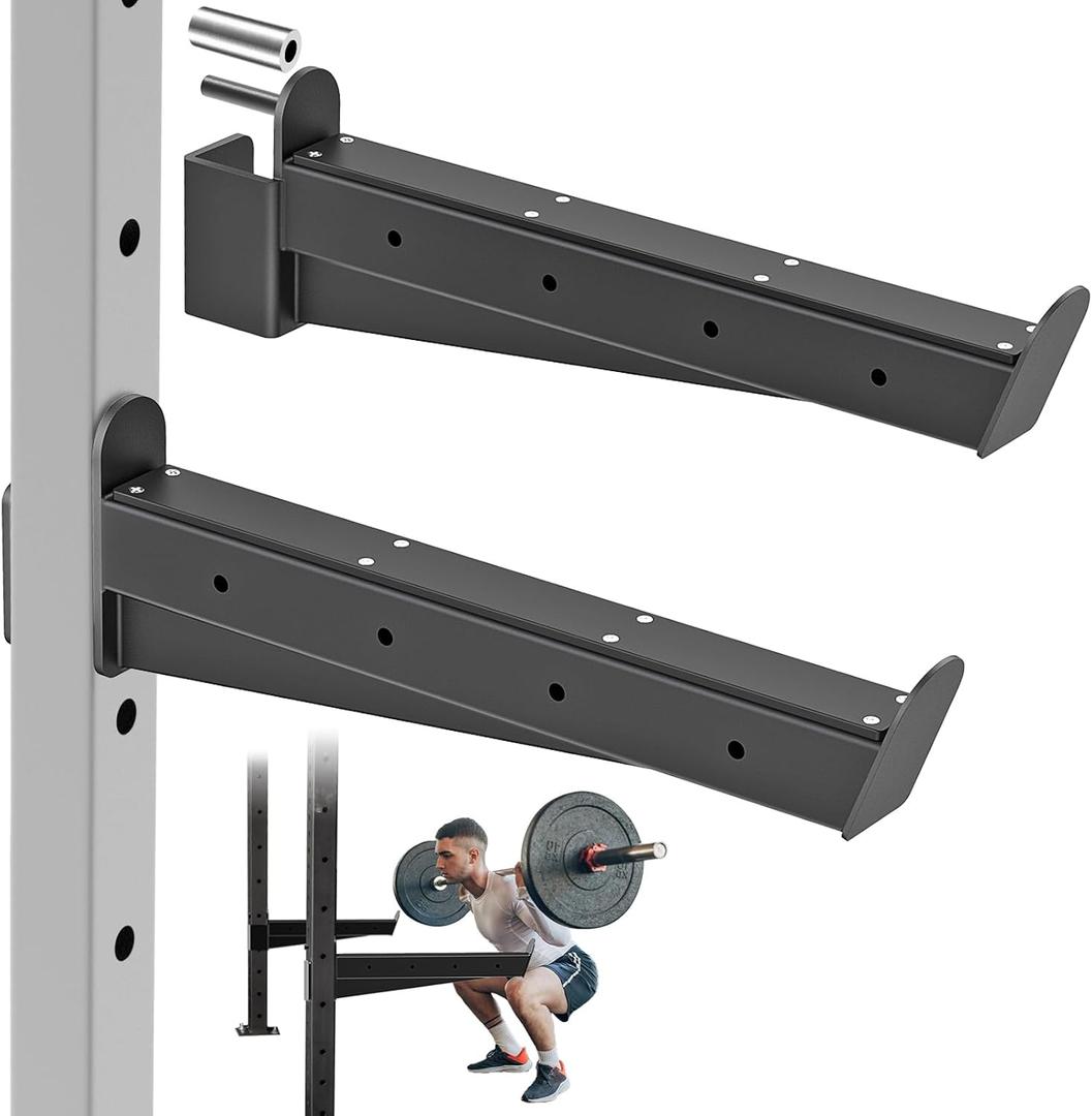Nordic Hamstring Curl Attachment, Dip Bar, Belt Squat & Safety Spotter Arms for 2"x2" & 3"x3" Power Racks, Home Gym Strength Training Accessories