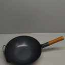 YOSUKATA 13.5" Carbon Steel Wok Pan  Pre-Seasoned Flat Bottom Pow Wok for Stir Fry, BBQ, Grill & Camping  Traditional Japanese Chinese Cookware  Compatible with Induction, Electric, Gas, Open Fire (34cm)