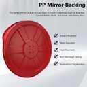 24 Inch Traffic Safety Mirror,Unbreakable PC Convex Mirrors,Garage Parking Mirrors Blind Spot Mirror with 170 Wide Angle View Sunshade for Street Garage