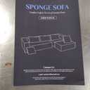 Vamcheer Modular Sectional Sofa - Modern L Shaped Boneless Couch with Deep Seat, Upholstered Sectional Couches for Living Room, Bedroom, Office, No Assembly Required, Cream (108"x66.9"x22")