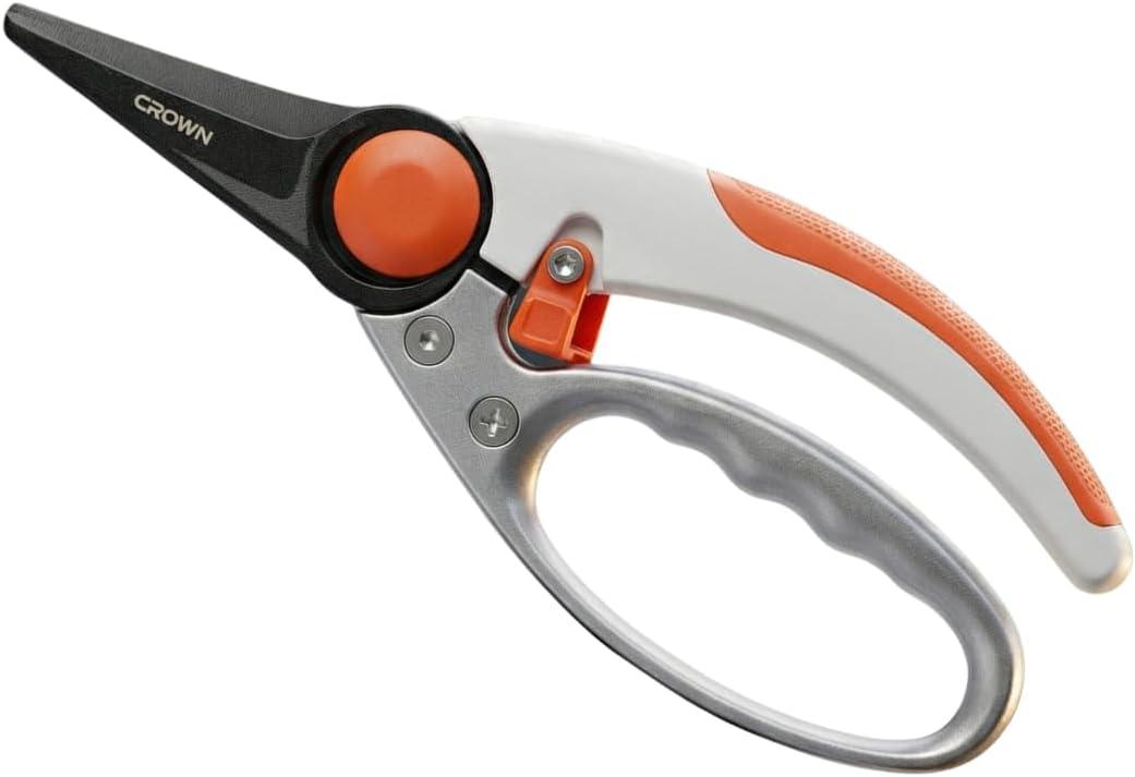 2 x 8-Inch Pruning Shears, Ultra Sharp SK5 Non-Stick Blade, Carbon Steel Lower Blade, Ergonomic TPR Handle, Heavy-Duty Garden Pruner for Clean & Precise Cuts