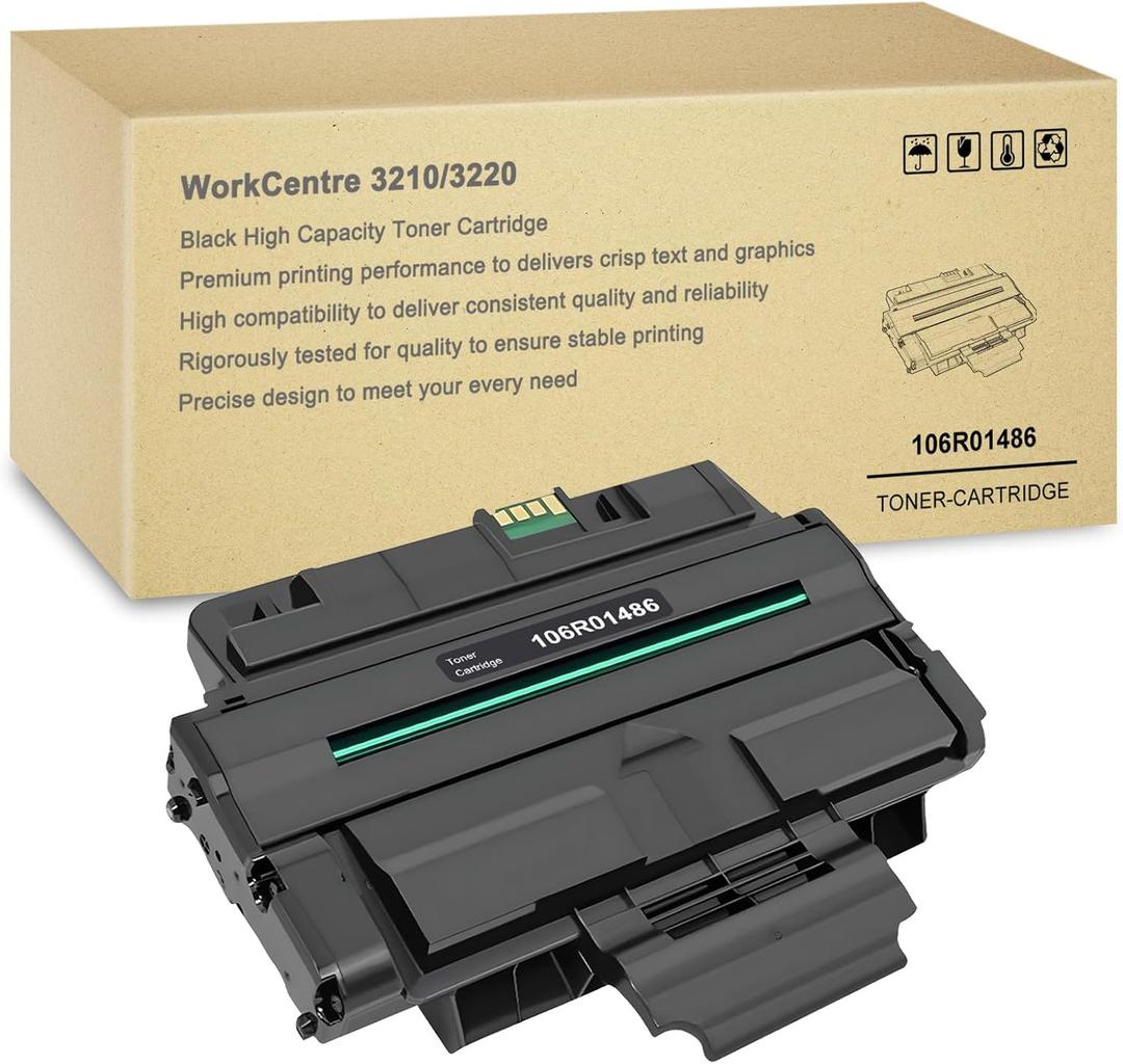 3210 3220 Toner Cartridge Compatible for Xerox 106R01486 for WorkCentre 3210 3210n 3220 3220dn Printers|4,100 Pages|1 Pack Black