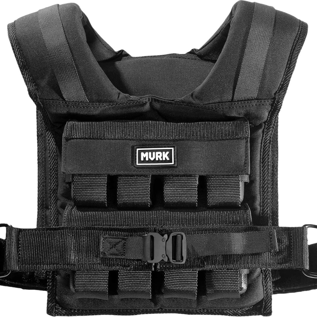 MVRK Weighted Vest Men 35lbs - Weighted Workout Vest With Removable Iron Weights, Heavy Duty Adjustable 0-35 lb with 16 Iron Weight For Functional Training & Calisthenics - Weight Vest for Men and Women, 35lbs