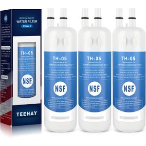 TEEHAY EDR1RXD1 Water Filter 1 Replacement, Compatible with Whirlpool WRS315SDHZ, WRS571CIHZ, WRS555SIHZ, WRS325SDHZ, WRF560SEHZ, WRS588FIHZ, WRS571CIDM, WSF26C3EXF, WRF560SEHW, WRF560SEHV, 3 Pack