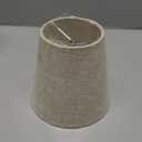 Set of 6 Chandelier Lamp Shades 5 Inch, Mini Barrel Lampshades Clip On for Table Lamp Wall Lamp Replacement, Natural Linen Mini Lamp Shade, 3.5x5x5.5in (Top Height Bottom)