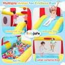 Bounce House with Blower & Slide, (10FT X 10FT X 7FT) Kids Bouncy Castle for Indoor/Outdoor Play, Birthday Parties, Backyard Fun Inflatable Bounce House for Kids 3-6, Jump House for Toddlers