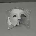 KEFAN Mens Mask Masquerade Mask Phantom of The Opera Half Face Mask (White)