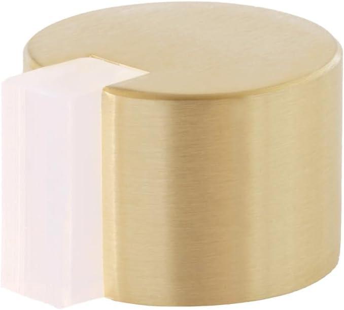 EVI Door Stoppers | Brass Door Stop - Adhesive Fastening - White Protector Rubber - 1.1 x 0.79 Inch Door Stopper
