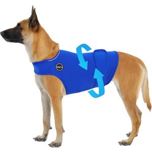 Dog Anxiety Vest, Skin-Friendly Thunder Jacket for Dogs, Dog Calming Shirt for Thunder, Fireworks, Vet Visits and Separation - Keep Pet Calm Without Medicine, Fit for Large Dogs, L