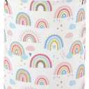 Baby Laundry Basket Baby Nursery Hamper Kids Laundry Basket Toy Storage Bin for Boys Room Decor Gift Baskets for Bedroom Bathroom(Blue Rainbow)