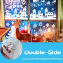 7 x MISS FANTASY Christmas Window Clings Decorations, 10 Sheets Merry Christmas Scene Window Stickers for Glass Window Snowflakes Decals White Winter Snow Scene Xmas Decorations for Home Indoor