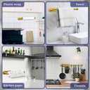 Paper Towel Holder, Self Adhesive or Drilling Paper Towel Holder Under Cabinet, Stainless Steel Gold Paper Towel Holders Wall Mount for Kitchen, Bathroom, Sink, Pantry, Fridge (Gold)