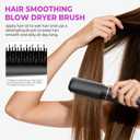 UKliss 5 in 1 Hair Styler & Blow Dryer Brush, Upgraded Detachable Hair Dryer Brush with Negative Ion, Air Curling Wrap for Drying, Curling, Straightening & Volumizing, Styling Tools for All Hair Types, Blackgold