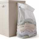 Laundry Hamper with Lid, 70L Laundry Basket with Bag,Beige