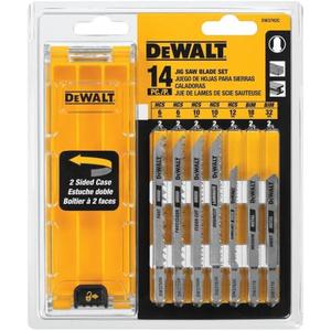 DEWALT Jigsaw Blades Set with Case, T-Shank, 10-Piece (DW3742C)