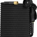 100 ft Garden Hose,Non-Expandable Lightweight All-Weather Water Hoses, Ultra Durable and Flexible Garden Hose with 10-Function Spray Nozzle, Leak-Free Connections Garden Hoses for Yard, Lawn,Outdoor