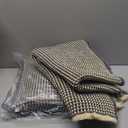 MIULEE Set of 2 Waffle Bathroom Runner Rugs, Boho Bath Rugs Non Slip Washable, Super Absorbent Runner Bath Mats, Rubber Backed, Ideal for Hallway Laundry Room, Dark Grey & Yellow, 2'x6'(24x72 Inch)