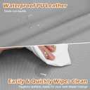 Vegan Leather Baby Changing Pad, Waterproof & Wipeable Soft Diaper Changing Mat 32" x 16.6" Comfortable Infant Changing Station for Dresser & Table