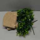 Dahey 2 Pack Wall Hanging Rope Basket (5.5"W6.2"H) with Artificial Eucalyptus, Jute Woven Storage Organizer Flower Plants Basket Farmhouse Rustic Wall Decor for Porch Living Room Bedroom Entryway