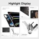 nimin Keyboard case for iPad Pro 11-inch M5/M4 2025/2024, 7 Colour Backlit, Multi-Touch Trackpad, Floating Magnetic Design, Battery Display, Obsidian Black