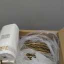 100 Pcs Charger Plates 13 Inch Plastic Round Chargers Bulk 50 Dinner Plates 50 Disposable Napkins for Wedding Party Event Table Decoration Setting(Gold)