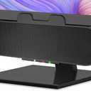 Cyber Acoustics USB & Bluetooth Speaker Bar (CA-2890PRO) USB Powered with Speakerphone for PC and Bluetooth for Connection to Smartphones, Clamps to Monitors up to 2 Inches Thick, 20 Watts