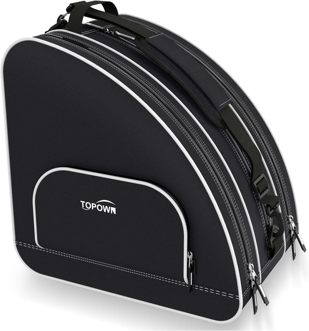 TOPOWN Premium Ice Skate Bag - Roller Skates & Blades Bag for Men & Women - Black & Rose Red