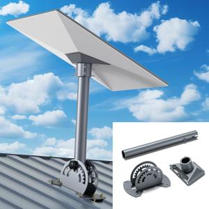 Starlink Gen 3 Mount, Roof & Wall Mounting Kit, Heavy Duty Pivot Adjustable Pole Mount, Compatible with V3 Starlink Standard Dish, Includes Pipe Adapter