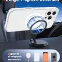 FNTCASE for iPhone 16 Pro-Max Case: Clear Magnetic Phone Cases with Screen Protector Compatible with Magsafe Slim Anti Yellowing Rugged Shockproof Protective Transparent Cell Cover (A-Clear)