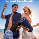 BassBloom Roar 3 Portable Bluetooth Speaker,20W Powerful Sound with JIKE Bass,IPX6 Waterproof,24H Playtime,Bluetooth 5.4,RGB Lights,Wireless TWS Pairing,Outdoor for Camping and Beach (Black)