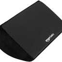 Amazon Basics Foam Foot Rest for Under Desk at Work with Washable Cover, Comfortable Stool for Home and Office, 5.1 x 10.2 x 17.3 in, Black