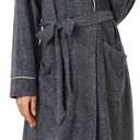 Women Lightweight Fleece Robe, Soft Long Shawl Collar Bathrobe for Women (Pink)