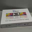 Laptop Screen Extender, 15.6" Triple Portable Monitor, Ultra-Slim 1080P FHD IPS, 360 Rotation, Single USB-C, Compatible with Mac/Windows/Android/PS4 for 11-17" Laptops