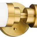 Emak Modern 22 Inch Bathroom Light Fixtures Over Mirror, Brushed Gold Vanity Light Bar with Milk Glass Shade, 2-Light Bathroom Wall Sconce, VL085-BGD-ML-2